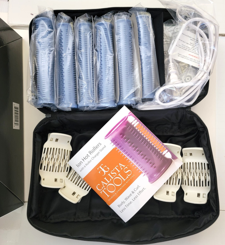 CALISTA TOOLS ION HOT ROLLERS Long Length Style Set with 12 Rollers, 12 Clips