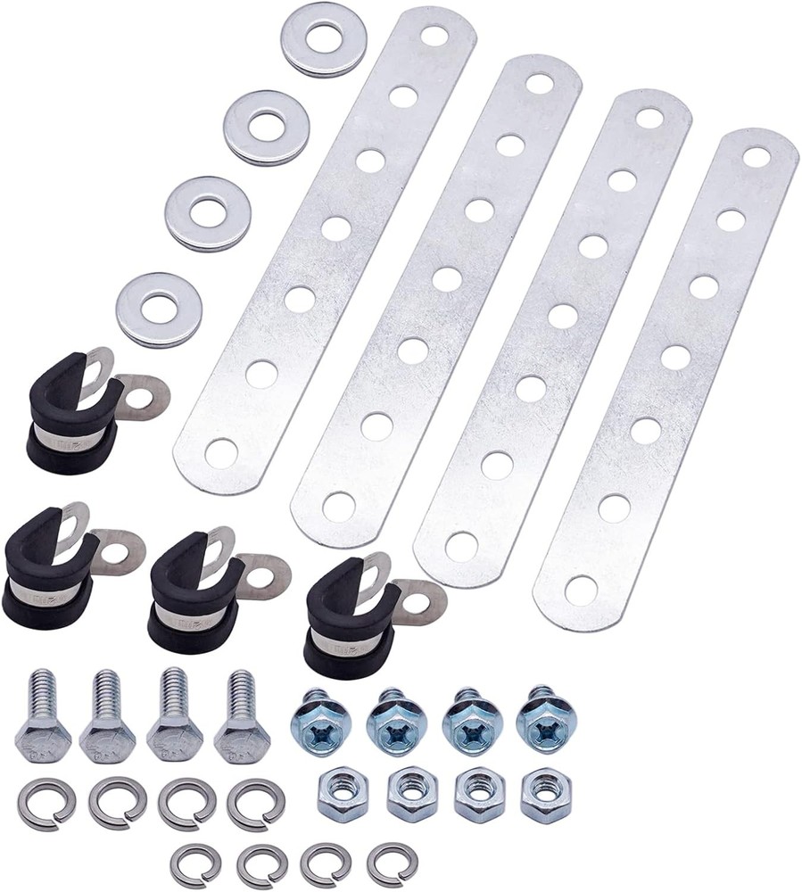 253 Universal Engine Oil Cooler Mounting Bracket Kit, Metal, Silver, Universal