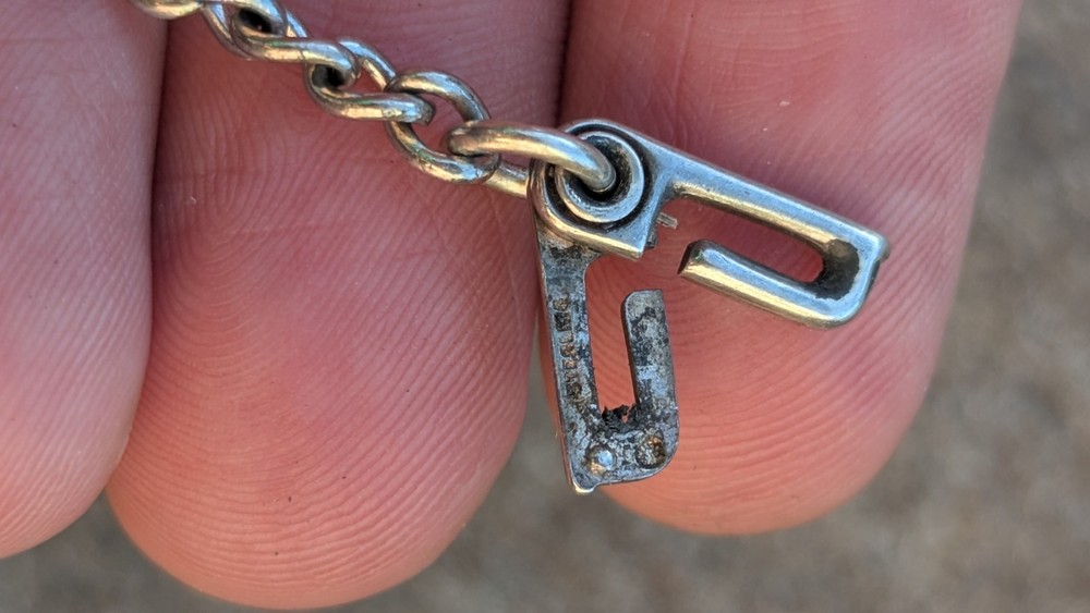 WW2 STERLING SILVER Dog Tag CHARM JERUSALEM CRUSADERS CROSS