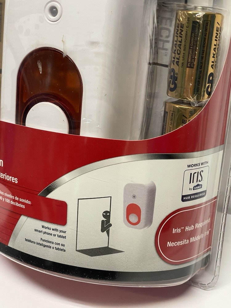Utilitech Wireless Indoor Siren Z-wave Model TSE07-1 Iris Security System Sealed