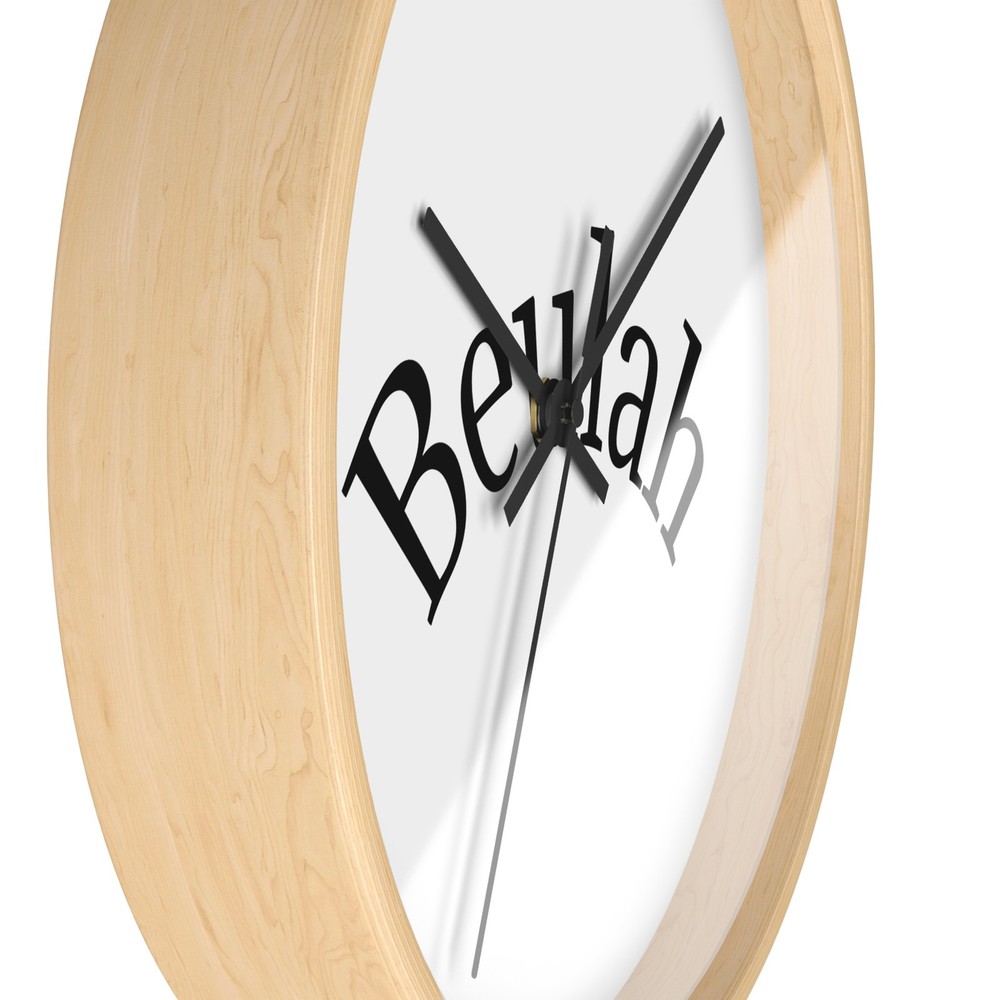 Bellah Name Script Wall Clock | Personalized Monogram Clock