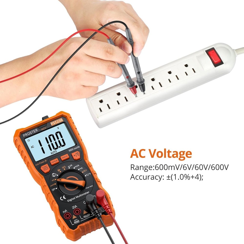 Digital Multimeter 6000 Count Trms Voltmeter Multimetro Digital Auto Range Multi