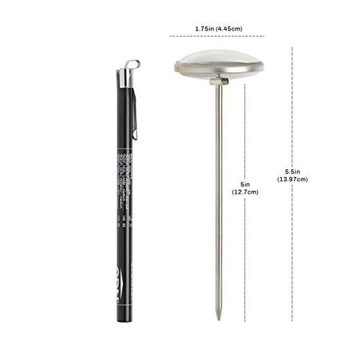 Instant Read Meat Thermometer with 1.75" Dial for Precise Poultry Cooking