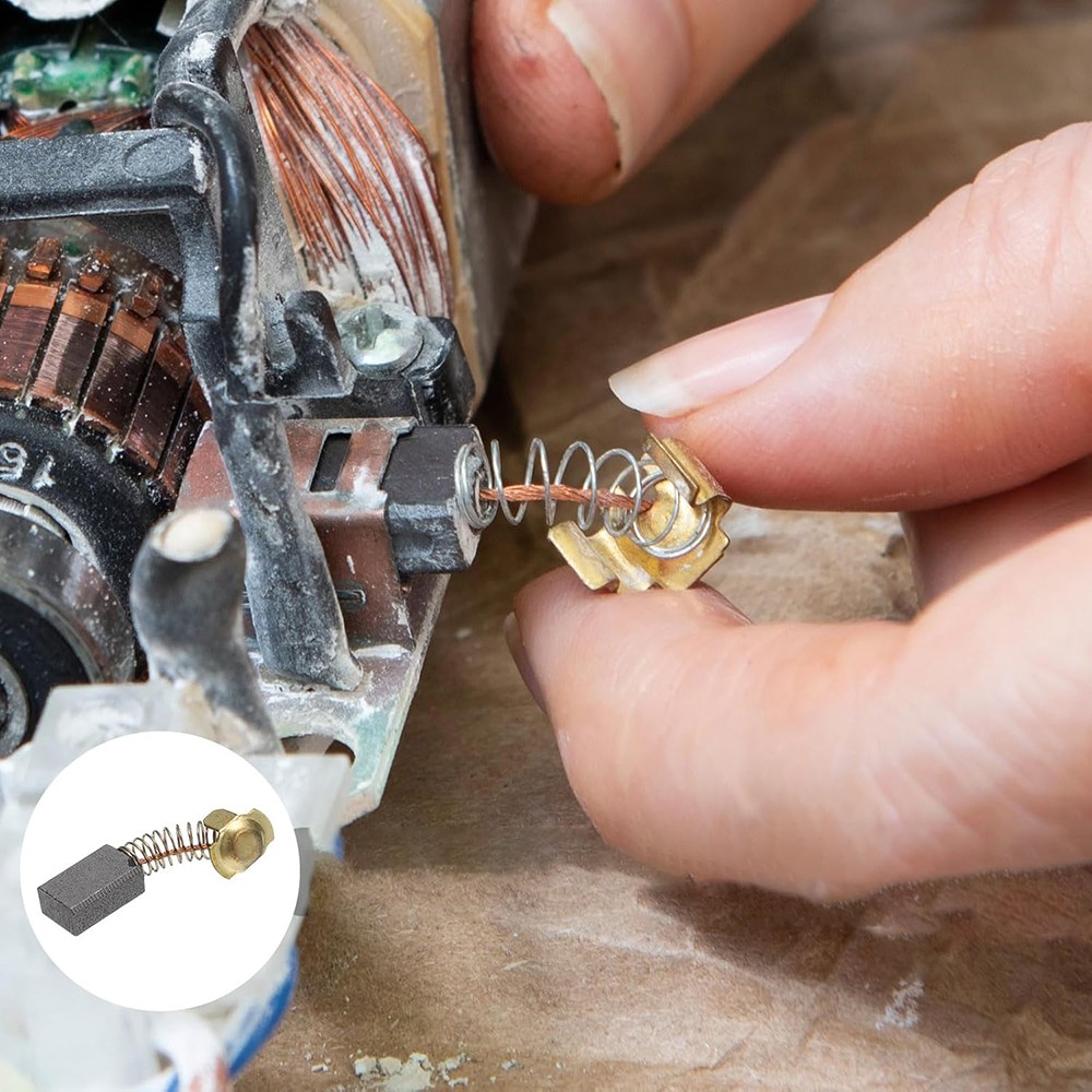 54Pcs Graphite 11Sizes Electric Motor Carbon Brushes Replacement For Power Tool