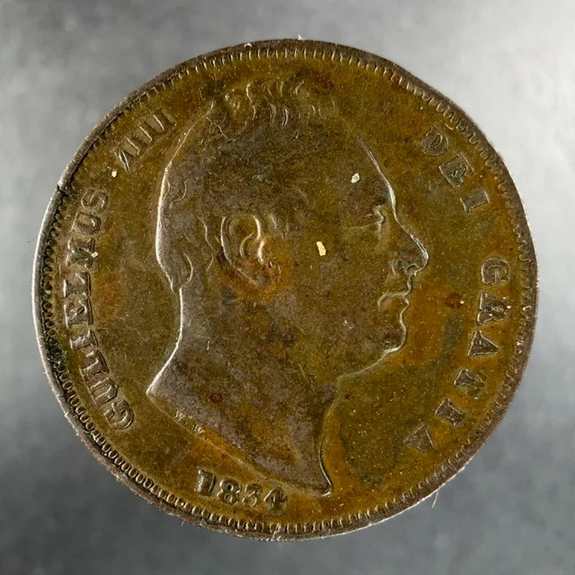 1834 Great Britain Farthing William IV Britannia Reverse