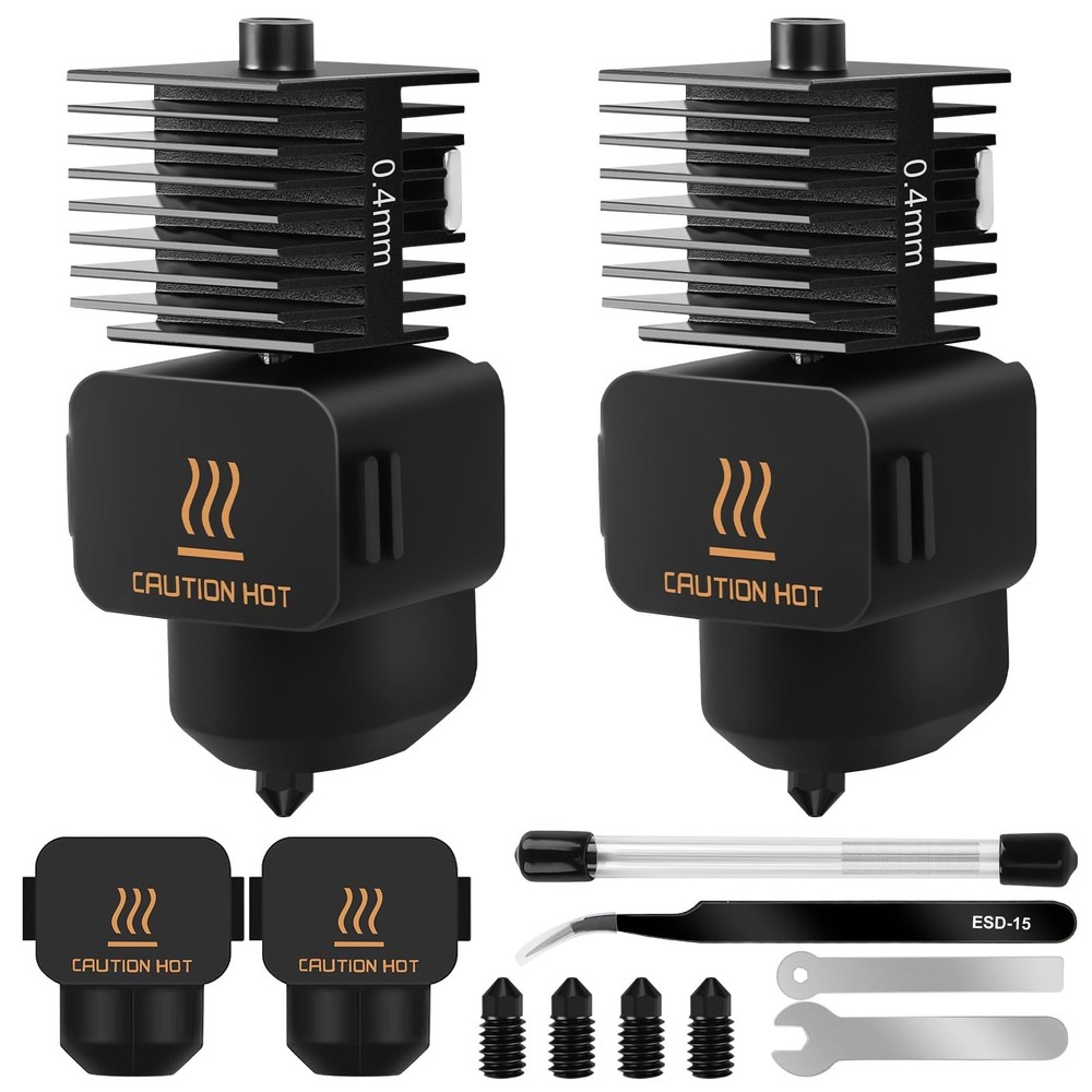 2 Pack Hotend Kit for Bambu Lab A1/A1 Mini, 3D Printer Head Hot End Upgrade H...