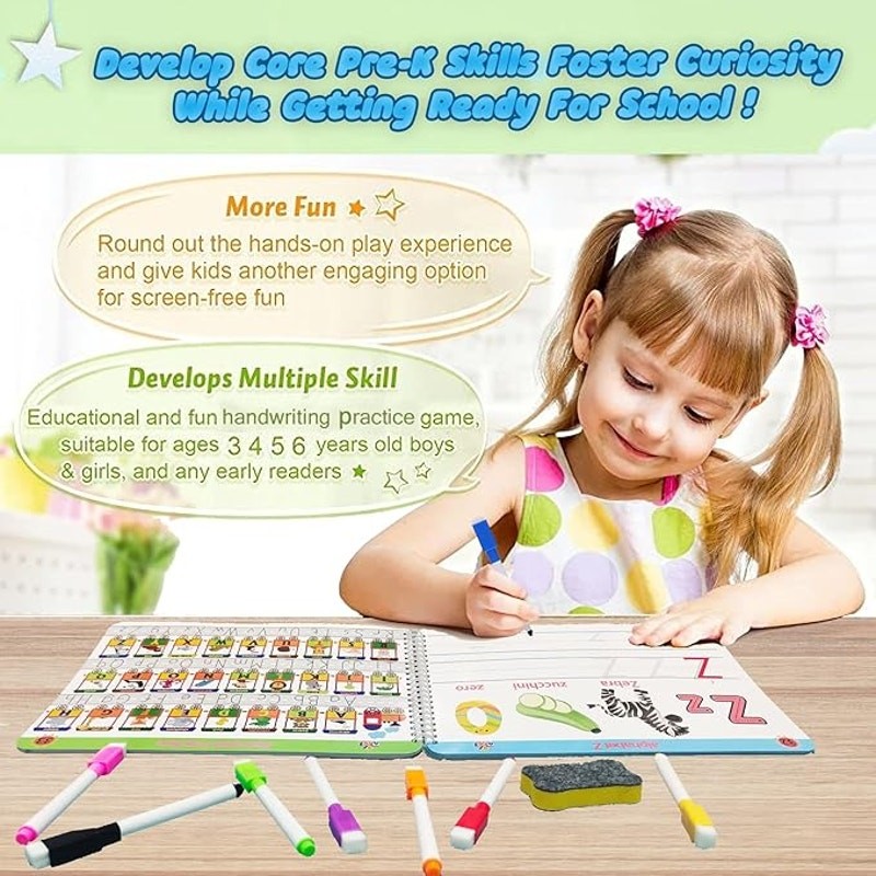 Preschool Learning Activities Educational Workbook -NEW