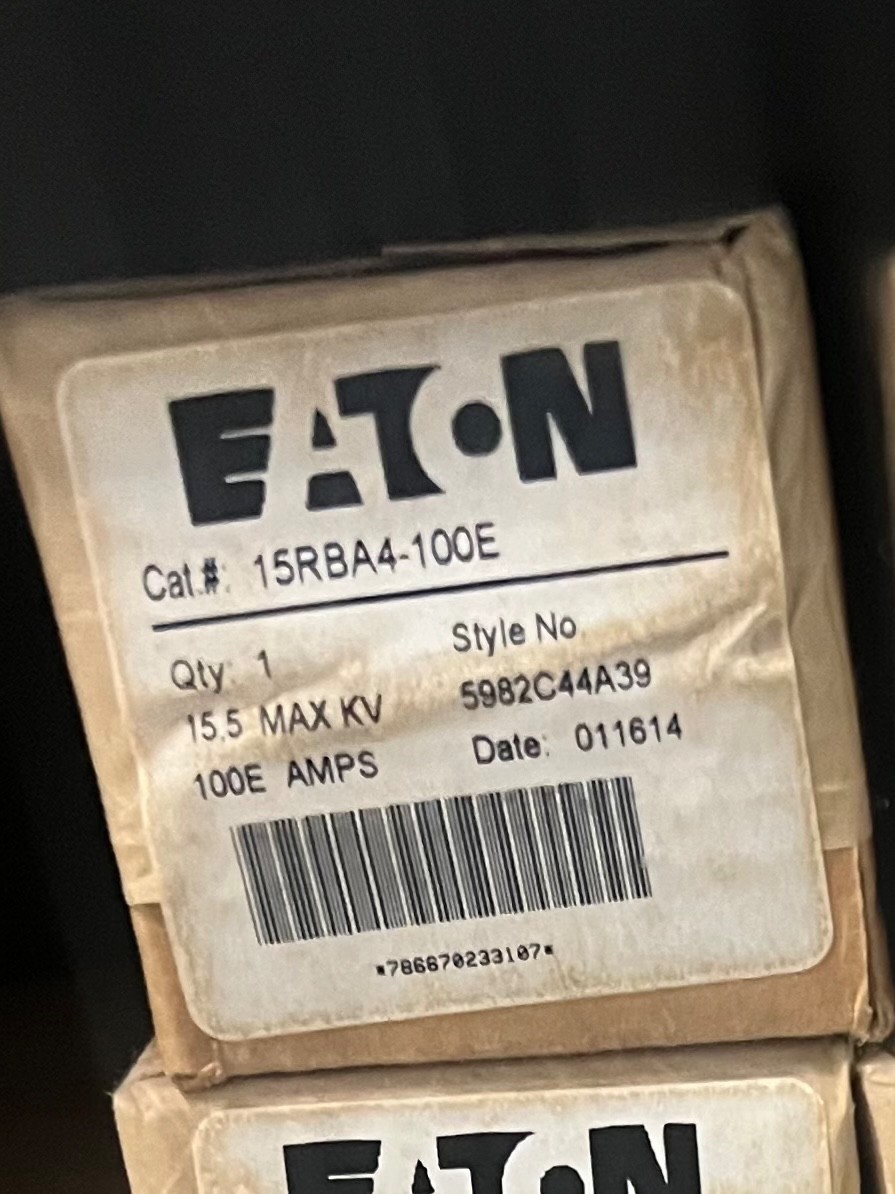 Eaton 15.5kv 100amp fuses Cat#15RBA4-100E  New in box