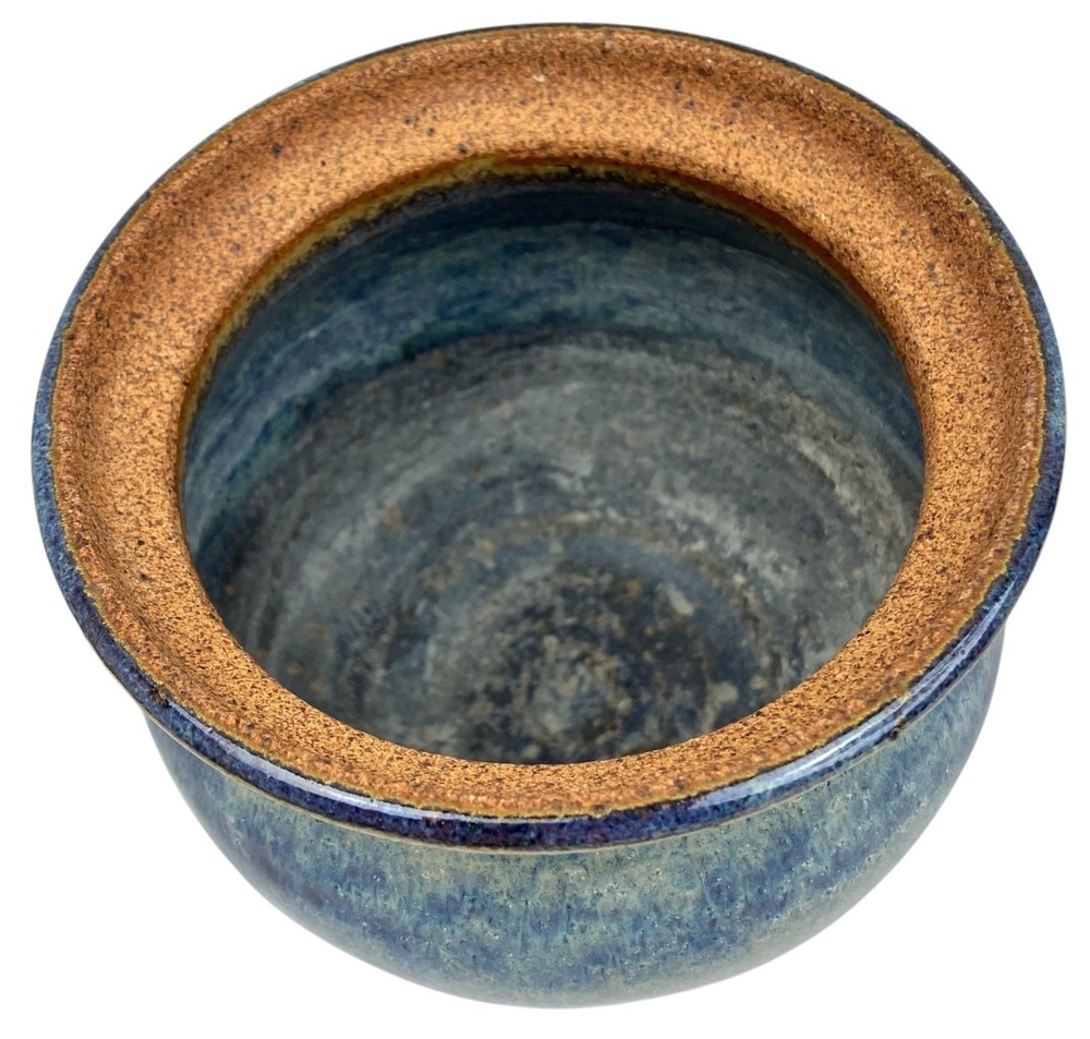 Art Studio Pottery Decorative Blue Vase Planter 4”