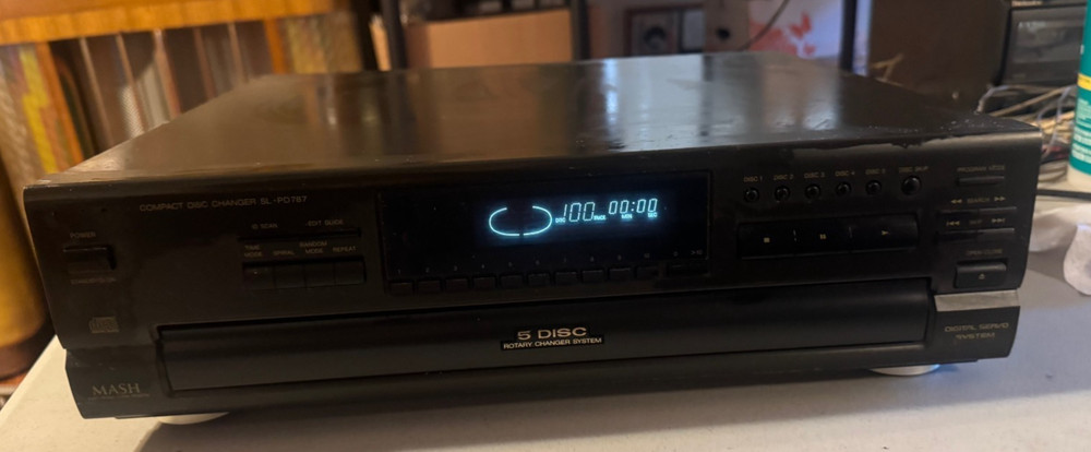 TECHNICS 5-DISC COMPACT DISC CHANGER PLAYER MODEL SL-PD787 MASH WORKS