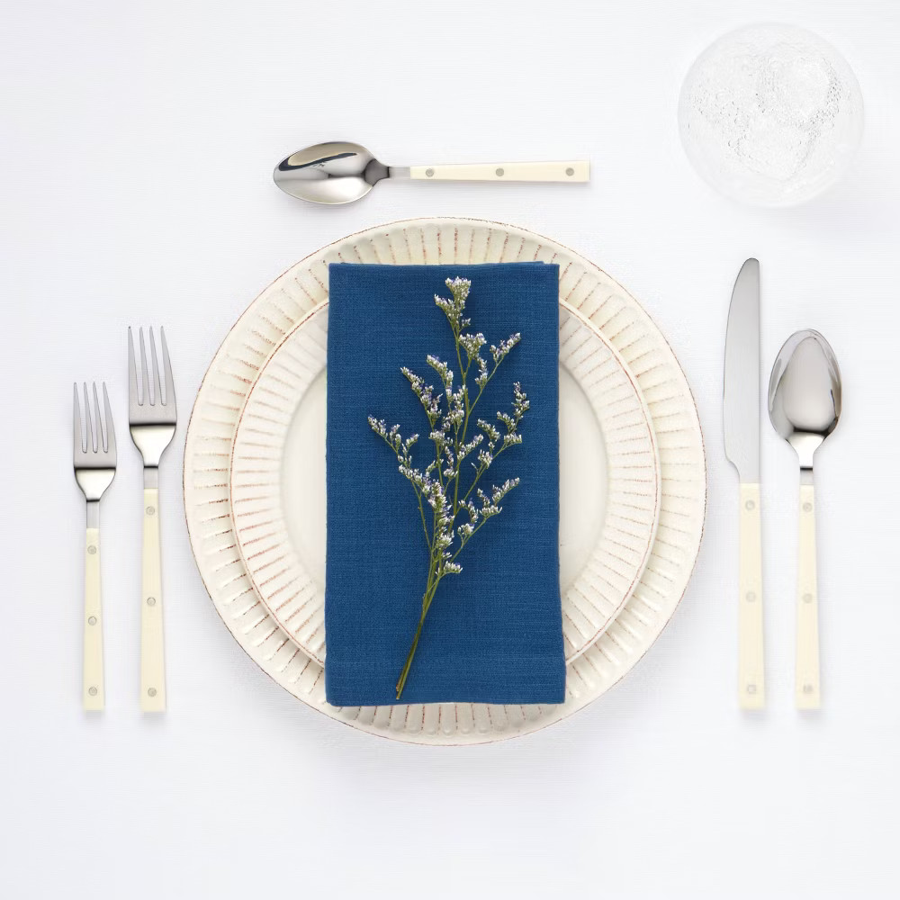 20pc Stainless Steel Burlington Silverware Set Cream - Threshold