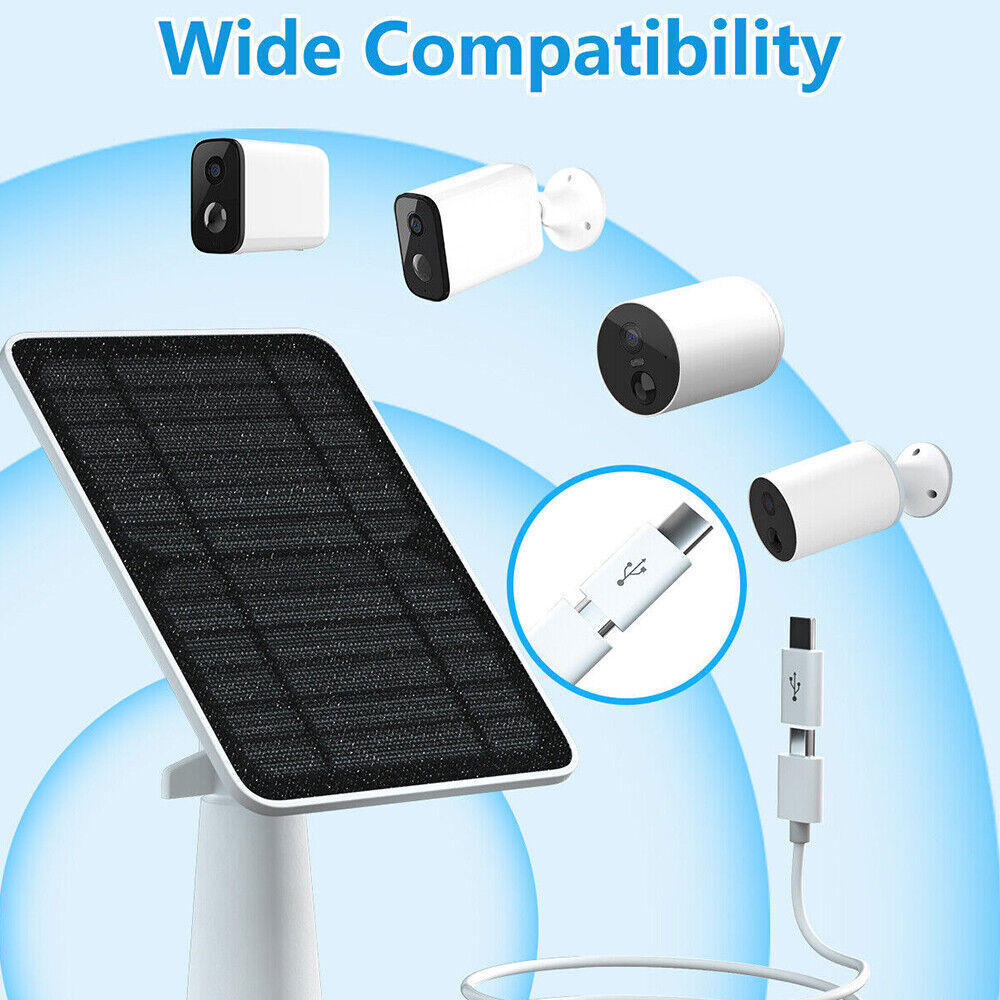 4W Solar Panel Mount Bracket Power Cable Kit for Eufy Eufycam Cam E/2C/E/2 Pro