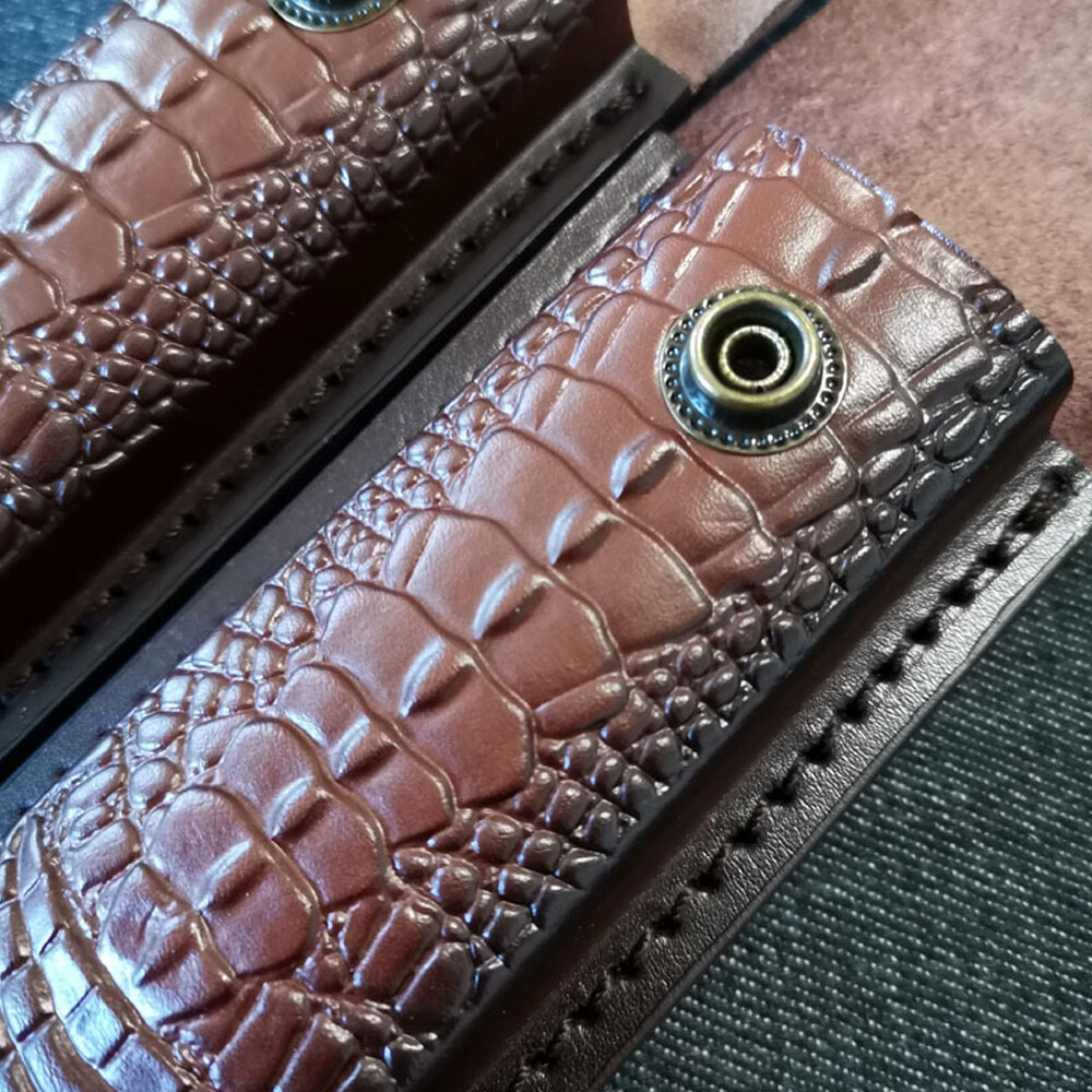 NEW HAND MADE PURE LEATHER SHEATH FOR 5" FOLDING KNIFE & OTHER TOOLS