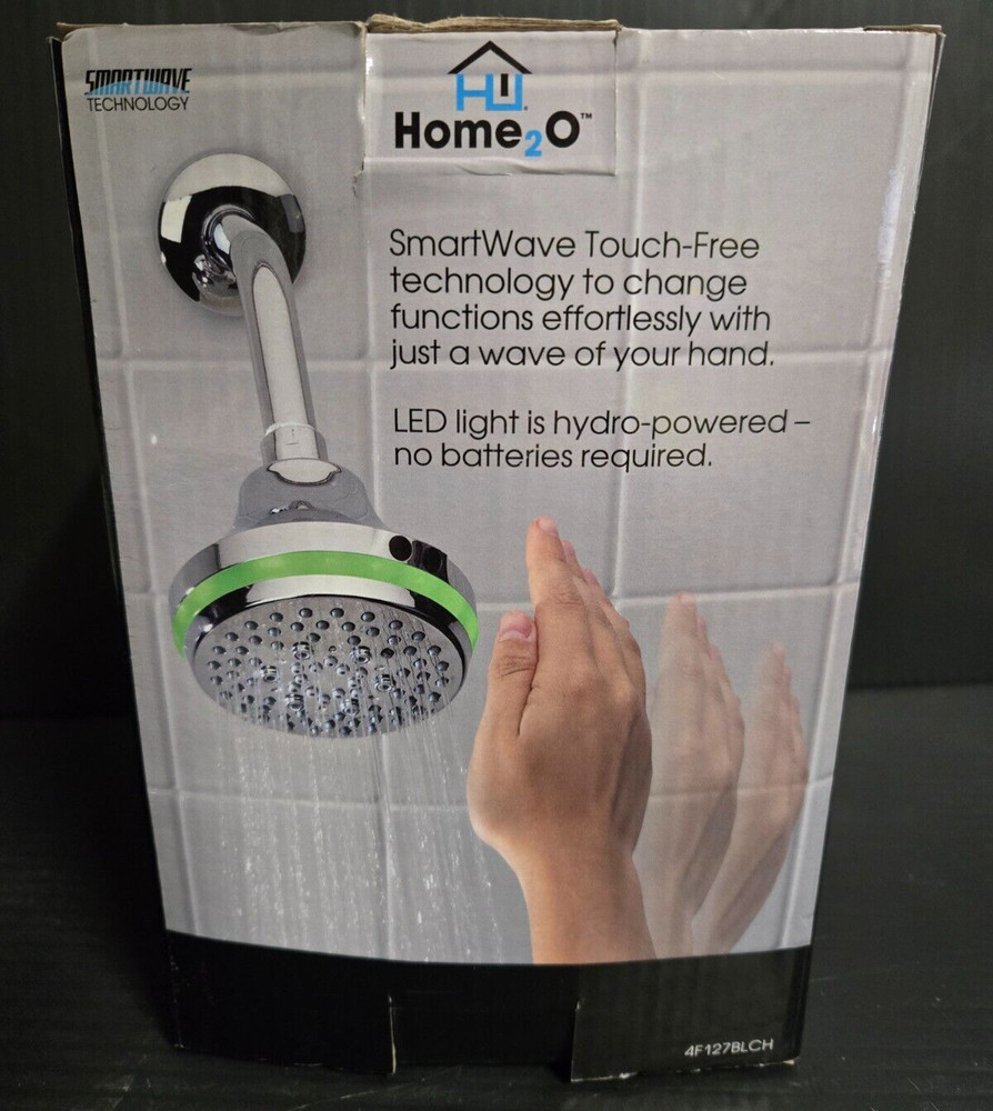 Home2O Chrome LED Showerhead w/ SmartWave Technology - 4 Settings 4F127BLCH (03)