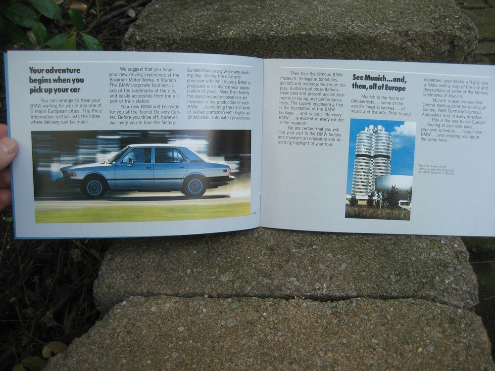 1978 BMW European Delivery Program Brochure