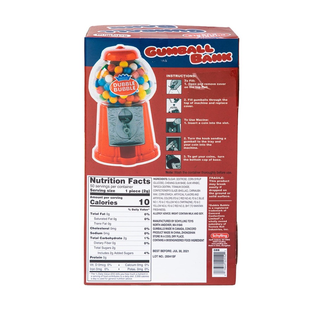 Classic Dubble Bubble Gumball Coin Bank