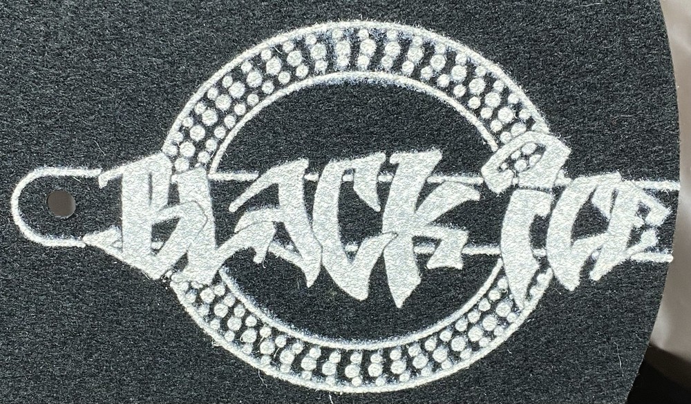 Black Ice Felt DJ Slip Mat Turntable Accessory Graffiti Design￼