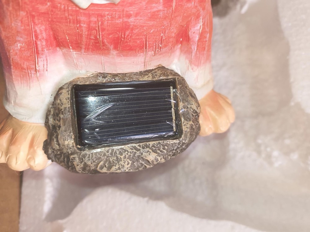 Solar-Powered Garden Gnome Light with Frog Buddy