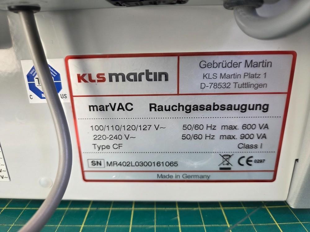 KLS MARTIN marVAC Smoke Evacuator