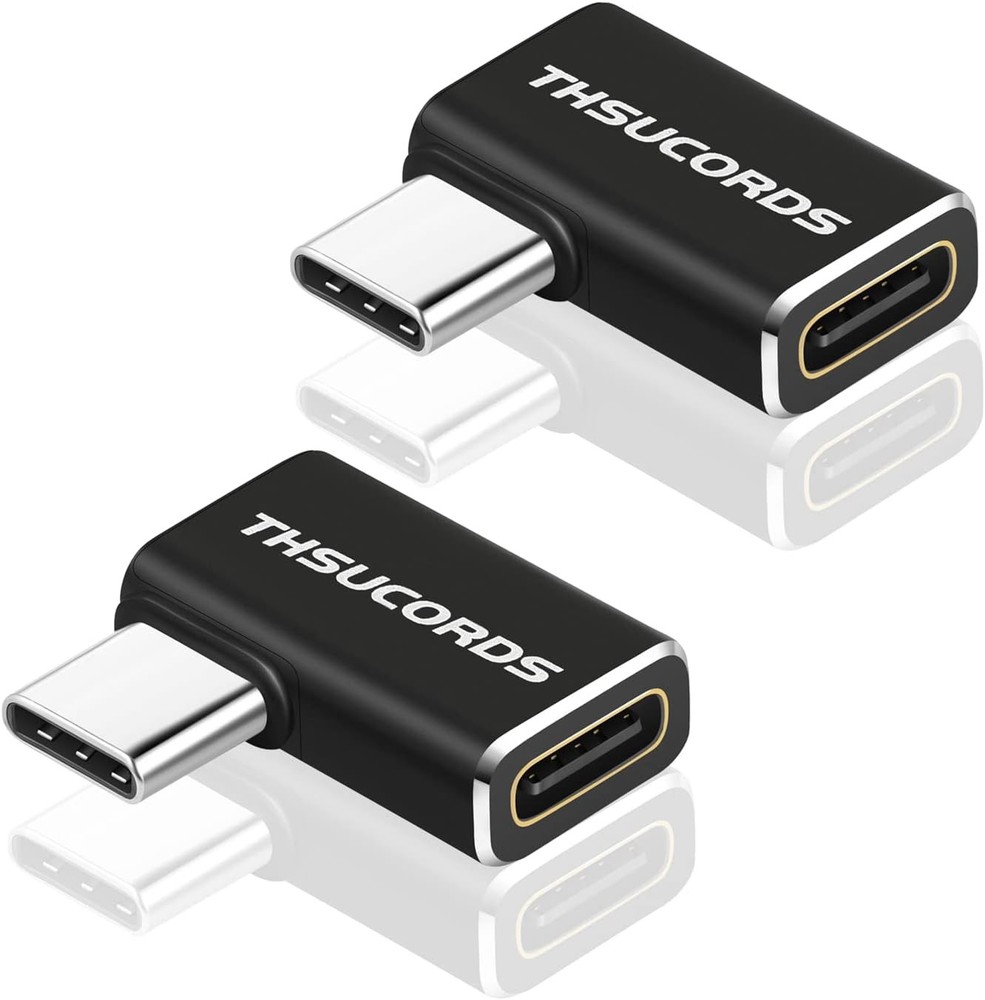 Right Angle USB C Extension Adapter 2 Pack, Left 90 Left&Right 2-PACK