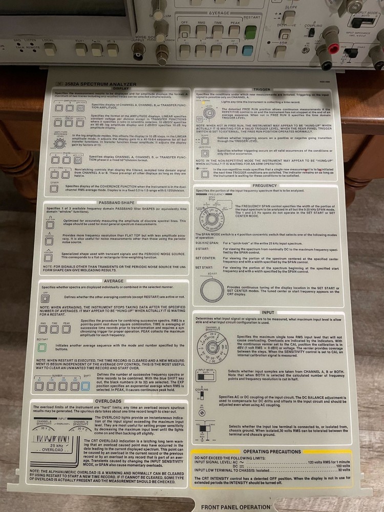 HP 3582A Dual-Channel Dynamic Signal Analyzer - White - UNTESTED