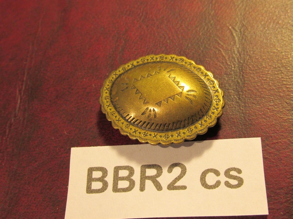 TRINITY CONCHO small BBR2CS solid BRASS VINTAGE High Quality USA Leather Craft