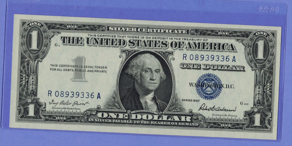 Consecutive 1957 One Dollar Blue Seal Note Silver Certificate Bill $1 Sequential