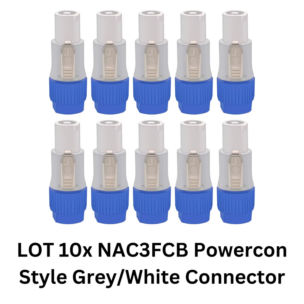 10 Pack Bundle NAC3FCB Neutrik Style PowerCON Cable Connector Replacement