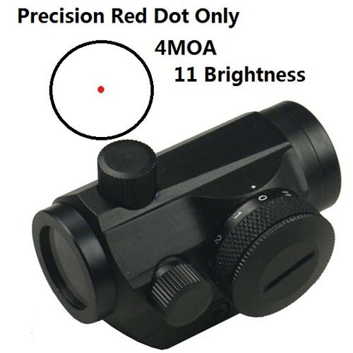 Micro Red Dot Sight 4 MOA 1x20mm Reflex Sight 11 Step Brightness Adjustable