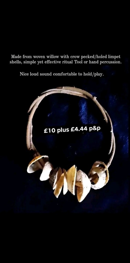 shell Hoop shaker - hand percussion instrument natural