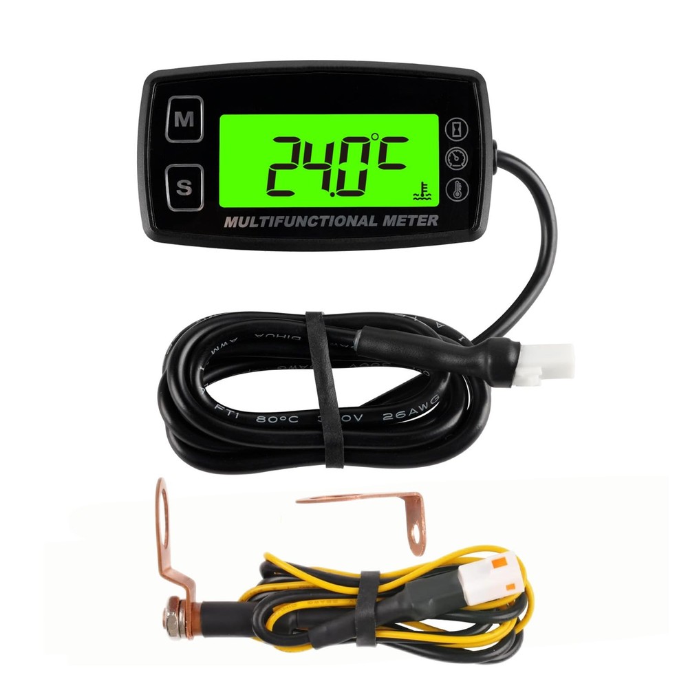 RL-HM035T-TS002 Digital Engine Temp Gauge Hours Tachometer, Backlight Display...