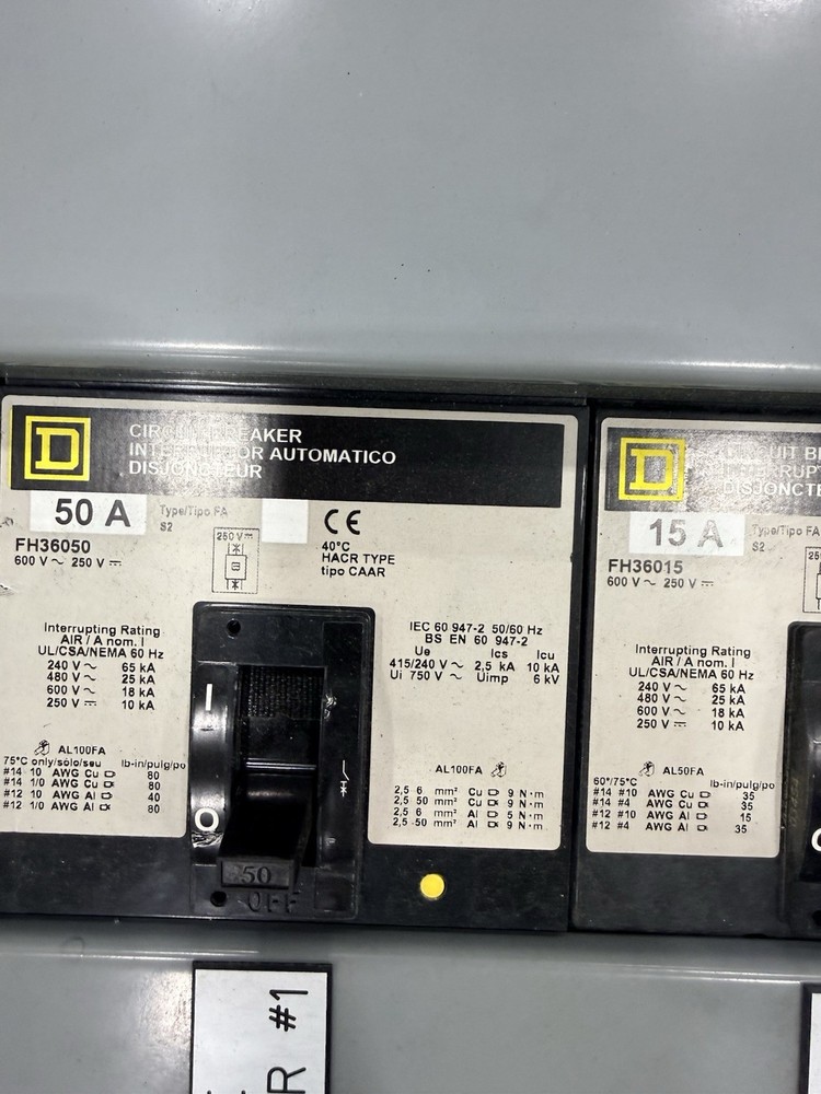 Square D I-Line Panelboard 400A 480V 3PH w/ Main Breaker + Multiple Breakers
