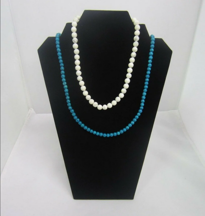 12-1/2 Inch High Slate Gray Leatherette Padded Easel Necklace Display