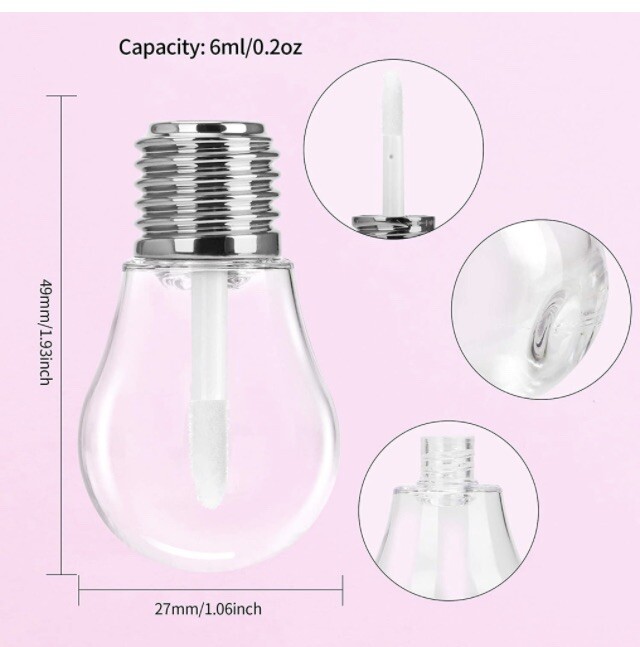 20 Pieces 6ML Light Bulb Shaped Lips Balm Tube,