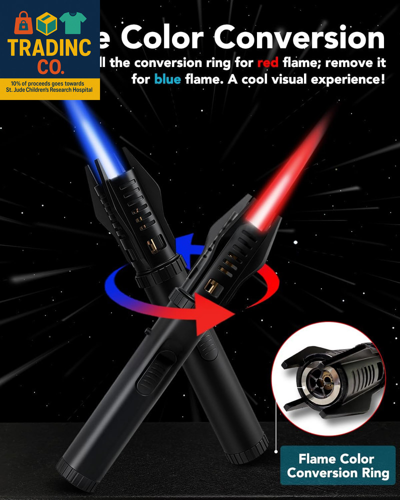Lightsaber Torch Lighter – Butane Refillable Kitchen Torch, Adjustable Flame Tor