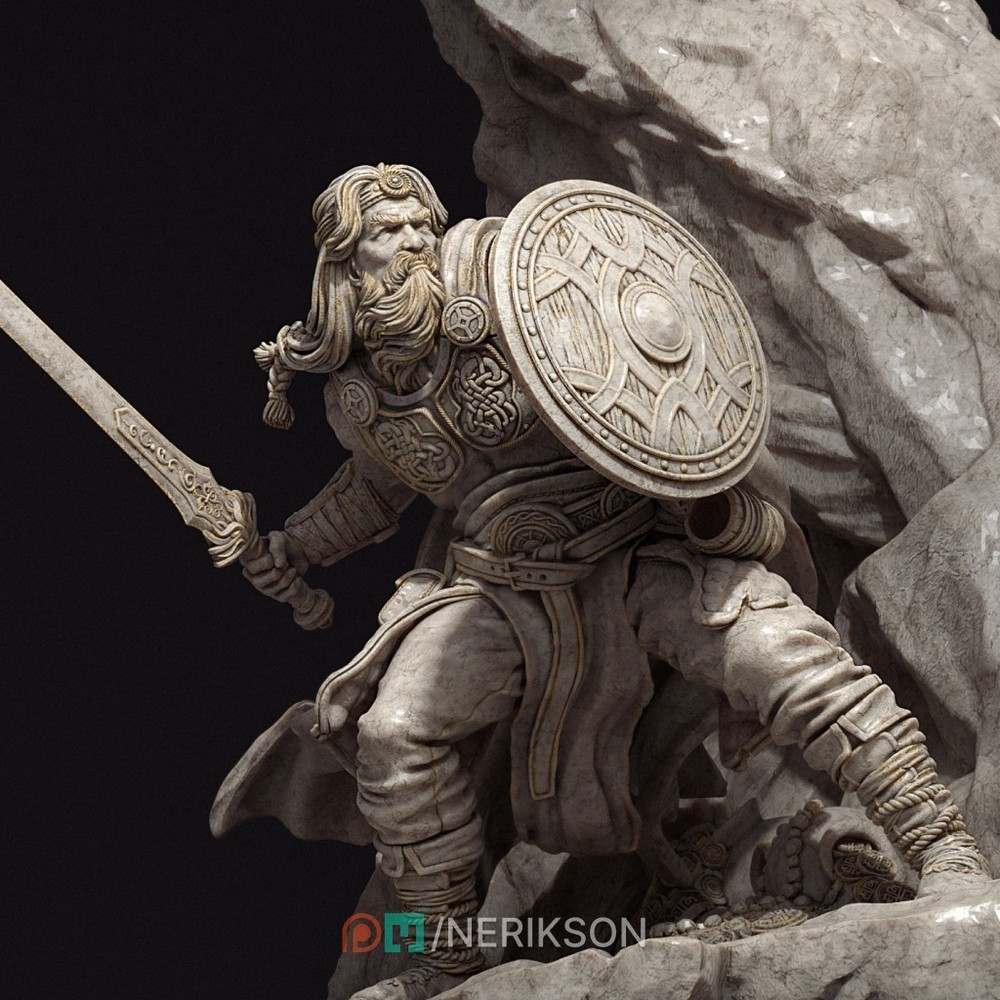 Beowulf by Nerikson | Diorama | D&D | DnD | Print on Demand