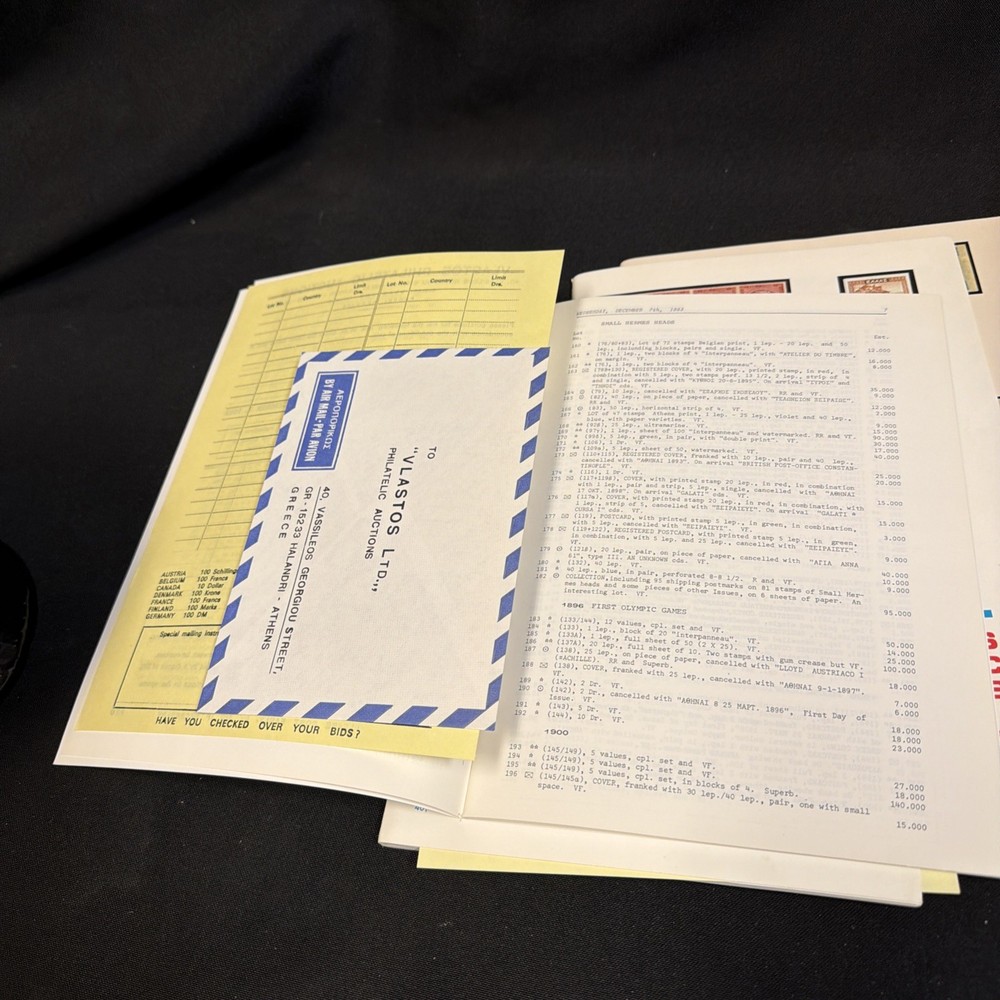 4 Dated Auction Catalogues Greece 2983-84-85