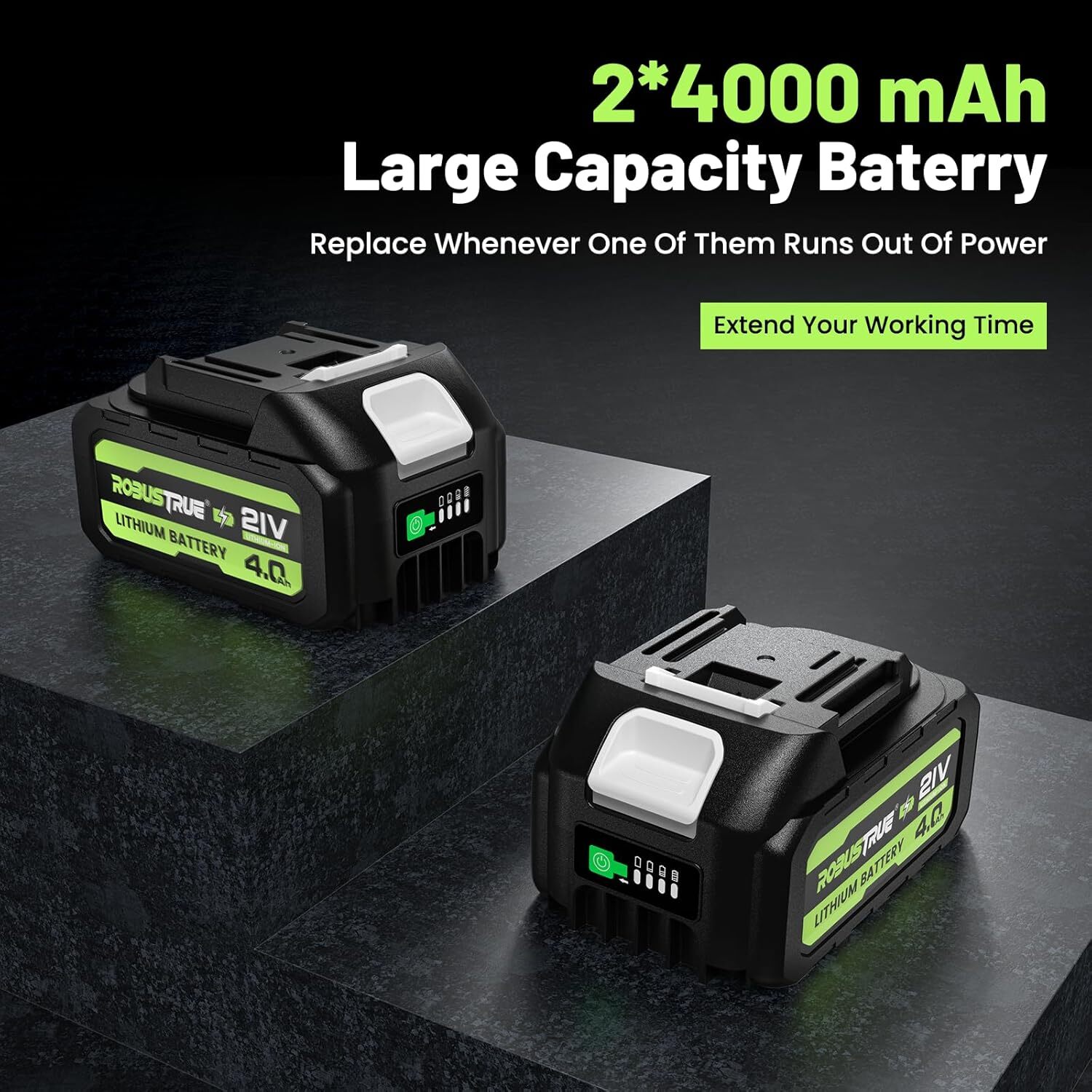 Cordless Impact Wrench 740Ft-lbs 1000N.m Brushless 1/2" 2x4.0Ah for Car Truck