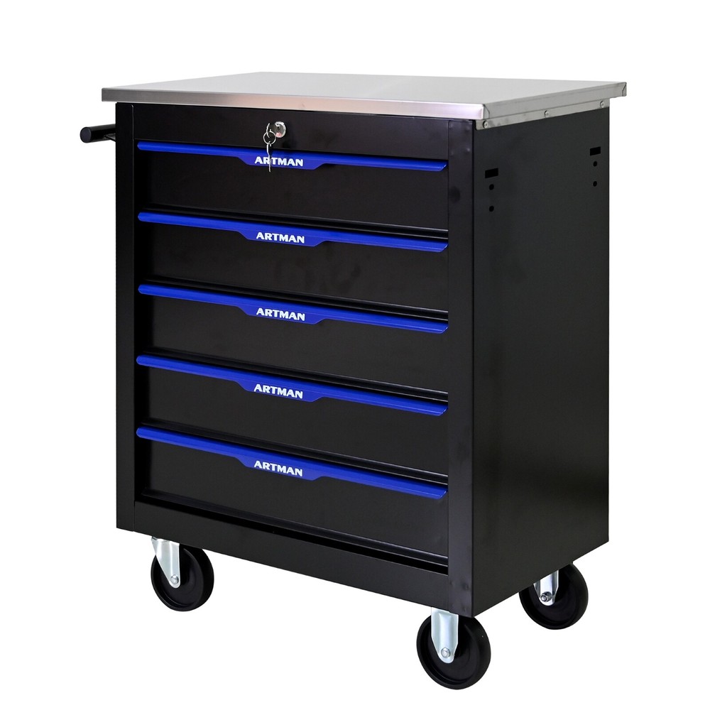 5 Drawer Rolling Tool chest, Tool Organizer, Splicable, for Garage Workshop