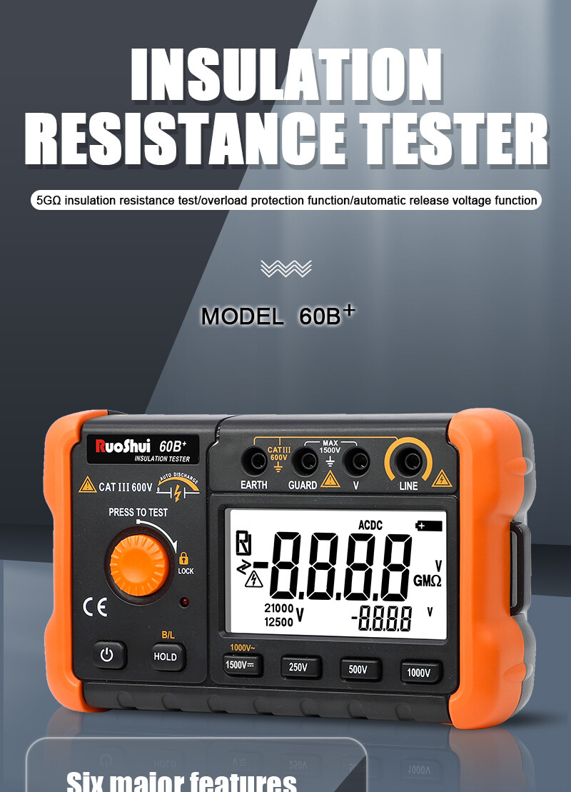 Megger Digital Earth Ground Insulation Resistance Tester Voltmeter