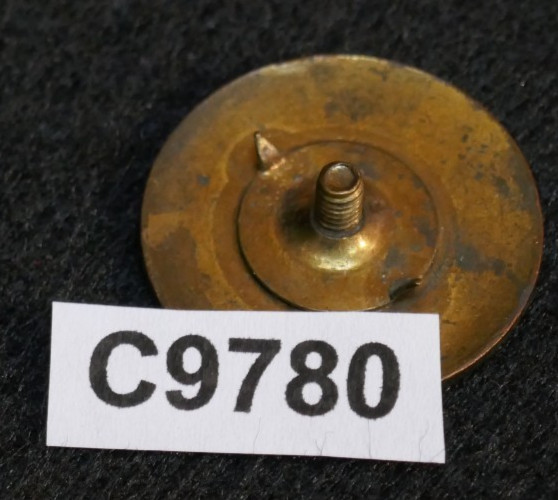 1930s - Interwar US Army Enlisted Infantry Co M Branch Lapel Disc, Missing Nut