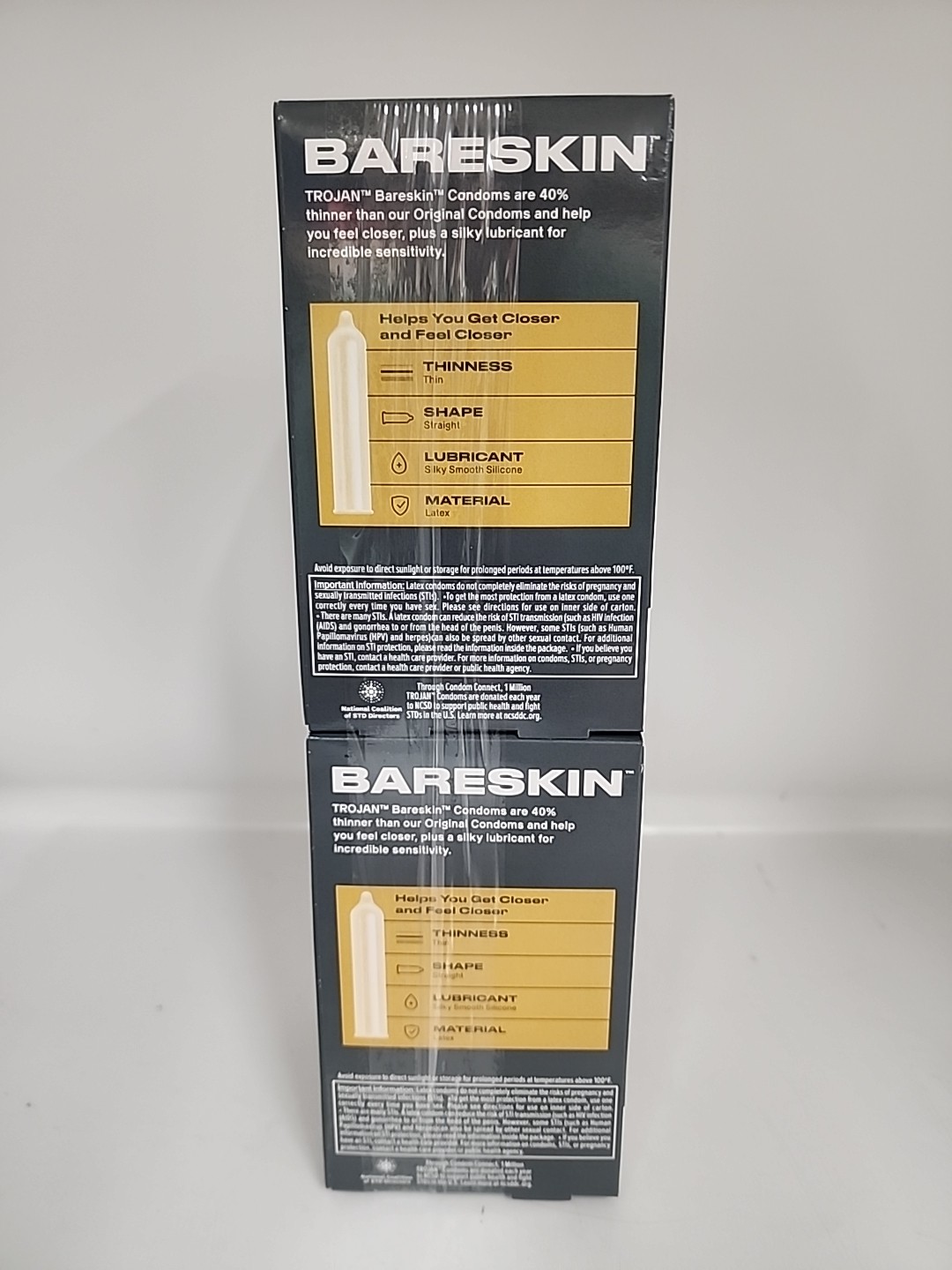 LOT OF 4 Trojan Bareskin Premium Thin Lubricated Condom - 40 Total EXP 02/2030