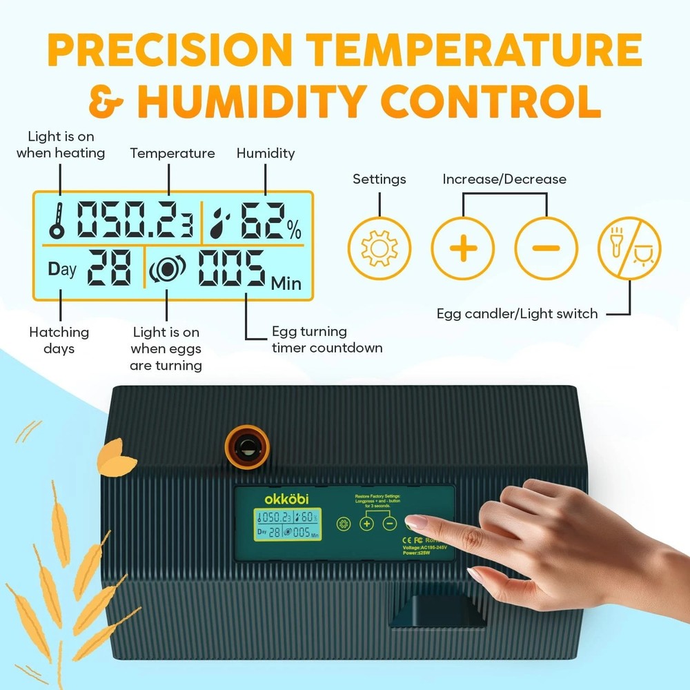 Incubators for Hatching Eggs - Ideal All Ages | Egg Incubator with Automatic