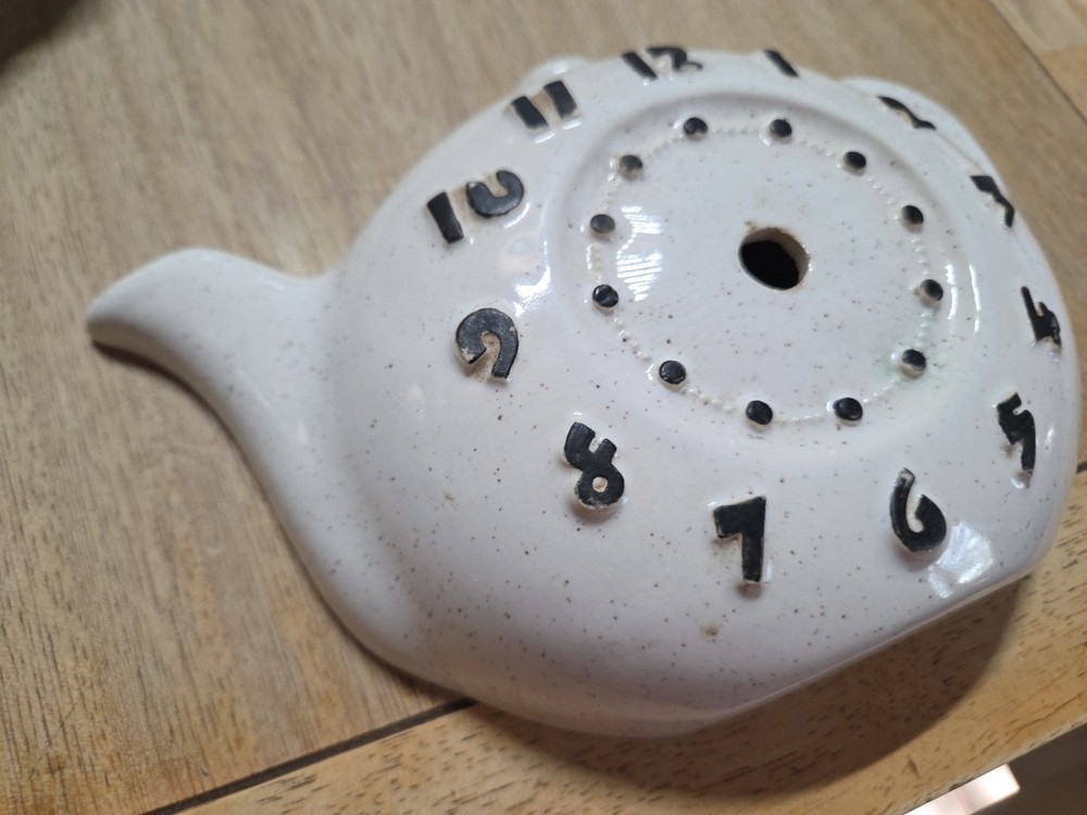 Tea\Coffee Pot Sessions Clock Ivory Ceramic: No Clock Restore Project A32