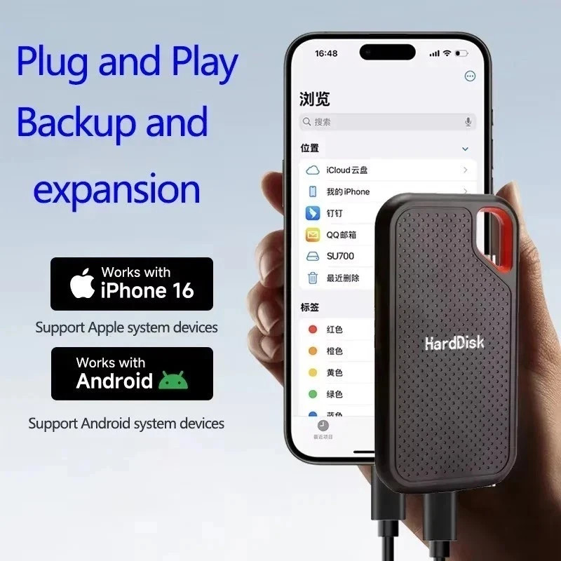 1TB Portable External SSD – USB 3.1 High-Speed Solid State Drive for PC & Mac