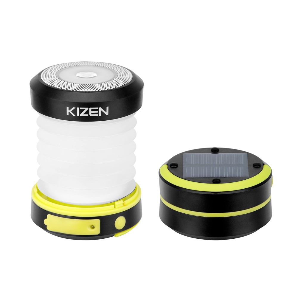 KIZEN Solar Lantern - Collapsible LED Camping Lantern - Rechargeable Solar - ...