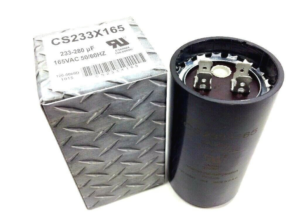 233-280 Uf Start Capacitor MFD 165 VAC 50/60 HZ CS233X165 HEAVY-DUTY INDUSTRIAL