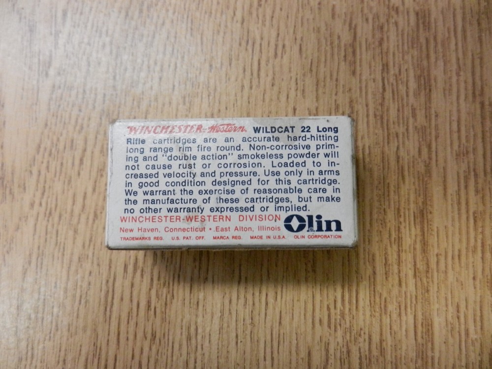 Winchester-Western Wildcat 22 Empty Ammo Box Used