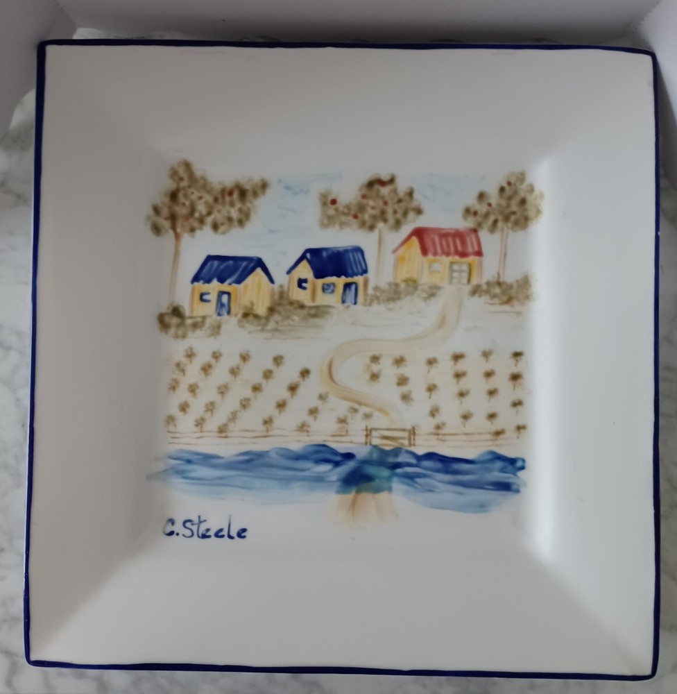 B.I.A. Cordon Bleu 11” Casserole Baking Serving Dish Vinyard Signed C Steele