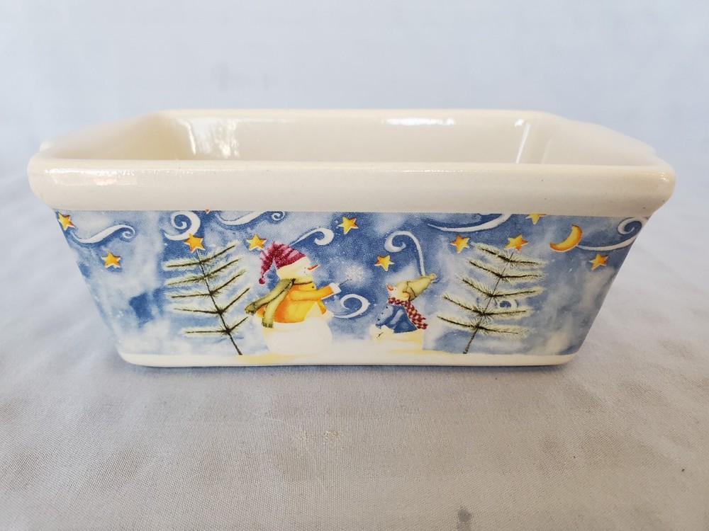 Snowman & Pine Trees Mini Loaf Pan by Nantucket